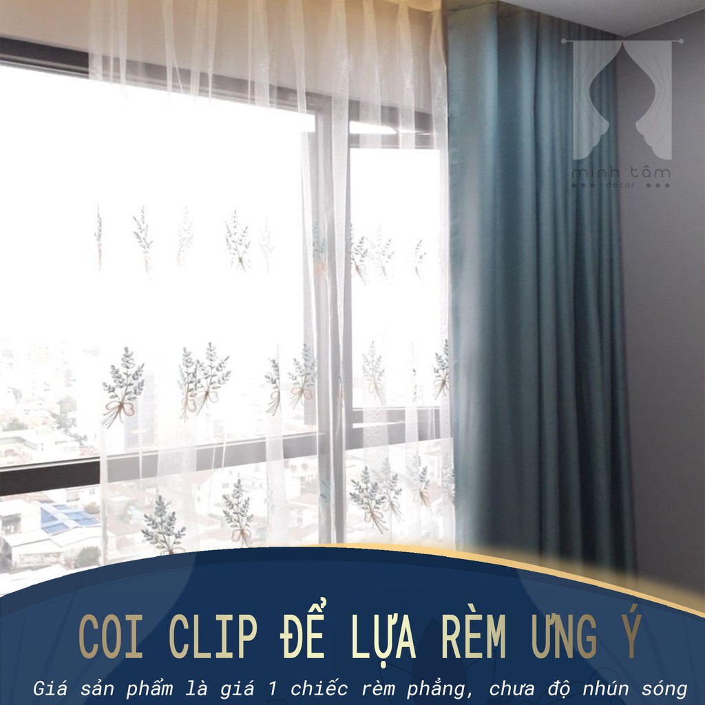 Rèm cửa sổ Minh Tâm cản nắng , cách nhiệt - màu thiên thanh( Kích thước lớn)