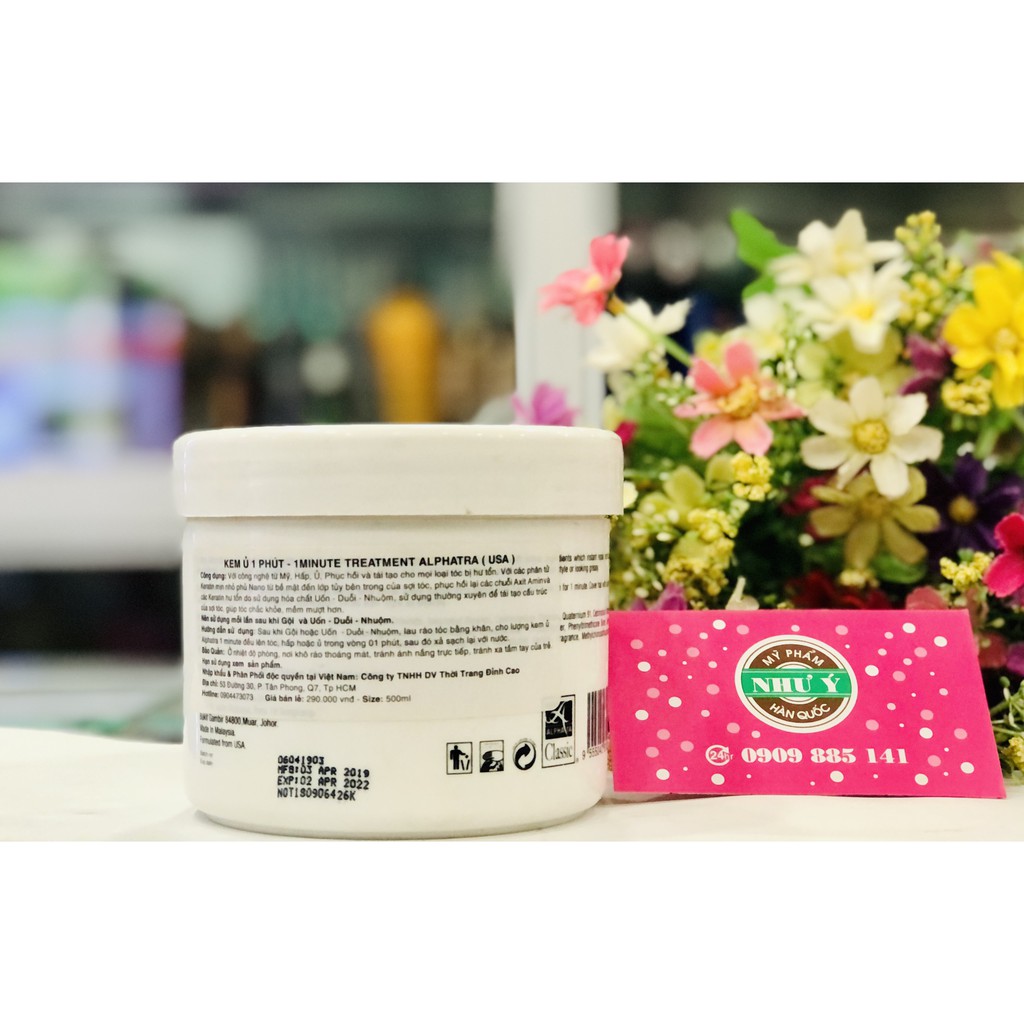 [CHÍNH HÃNG]💖💖Kem Ủ 1 Phút - 1 Minute Treatment Keratin Alphatra 500ml (USA). | BigBuy360 - bigbuy360.vn