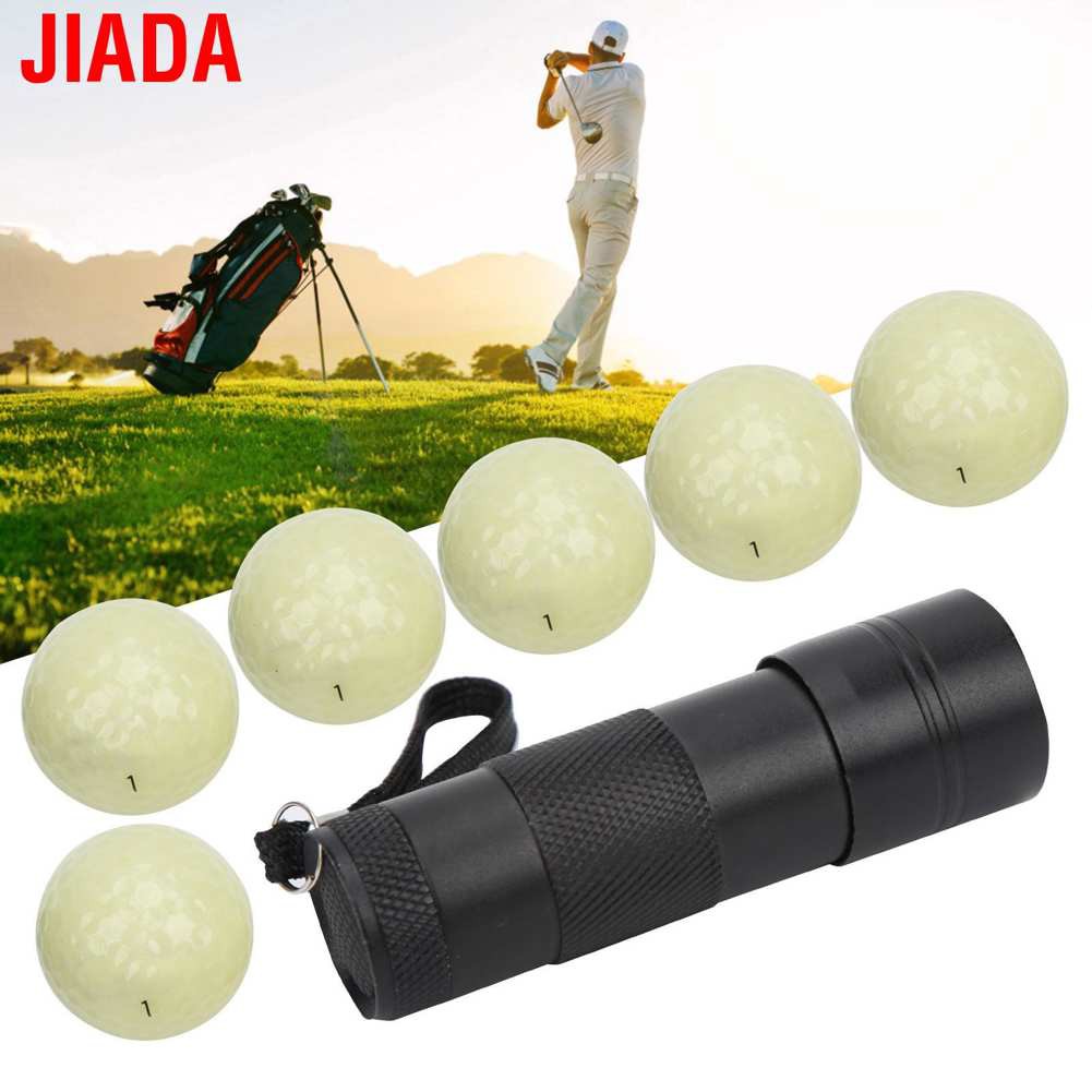 Set 6 Quả Bóng Golf Dạ Quang Dùng Để Luyện Tập Ban Đêm