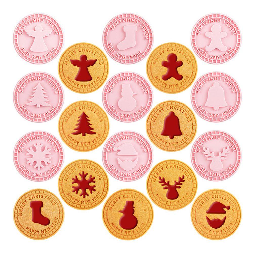 Set 9 Khuôn Nhựa Làm Bánh Cookie Hình Ông Già Noel / Bông Tuyết