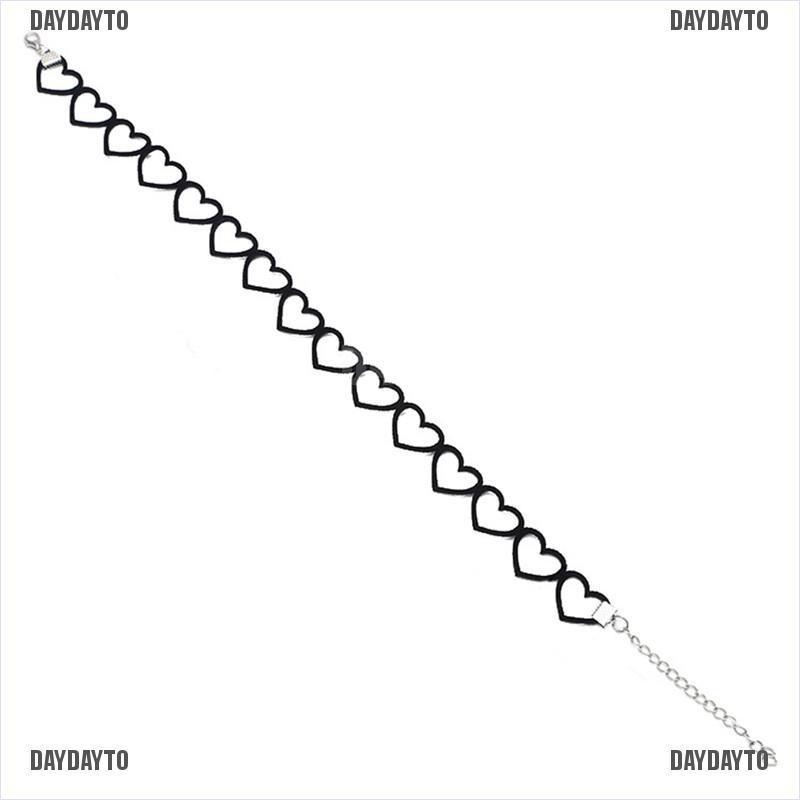 Vòng Cổ Choker Dây Nhung Mặt Trái Tim Phong Cách Gothic Punk Cổ Điển