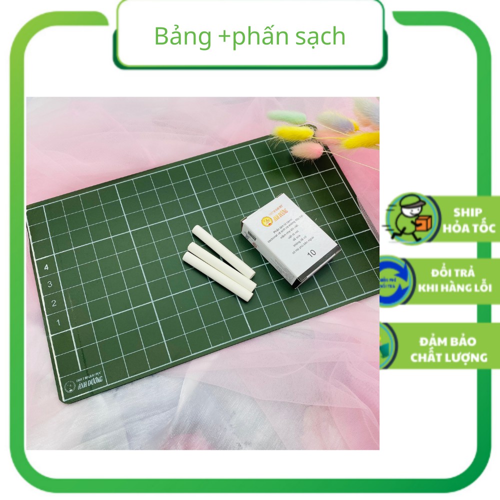 BẢNG HỌC SINH + PHẤN SẠCH LÀM TỪ CANXI (An toàn, lỡ ăn cũng không gây độc)