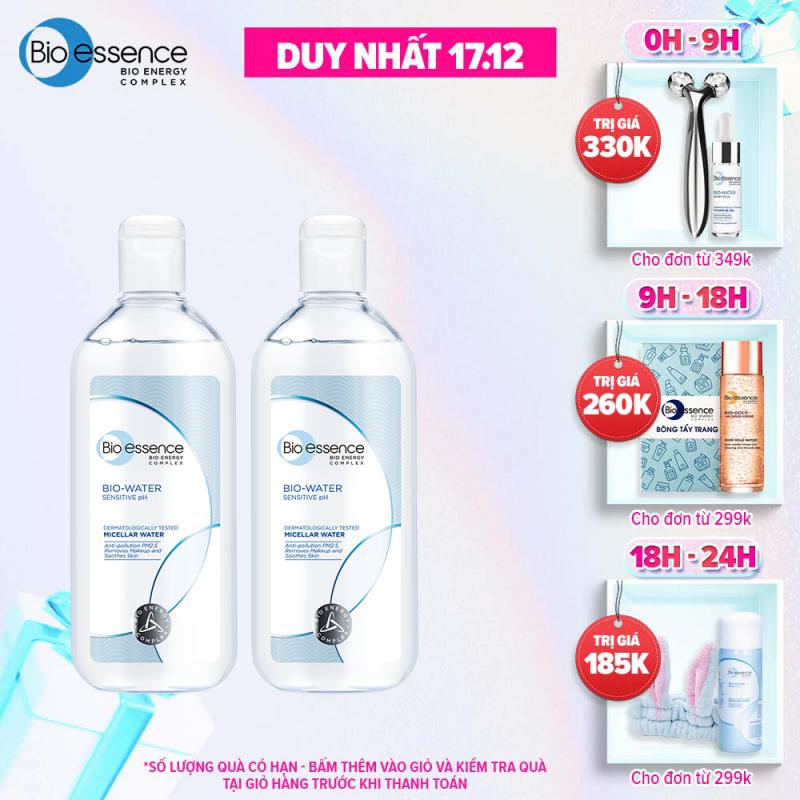 Combo 2 Nước tẩy trang ẩm mượt Bio-Essence Bio-Water 100ml/chai