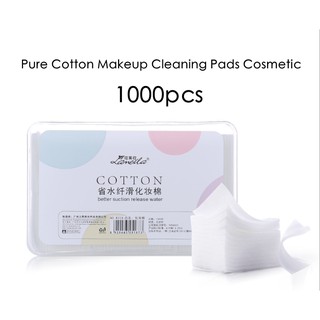 Set 1000 Miếng Bông Tẩy Trang Bằng Cotton Nguyên Chất