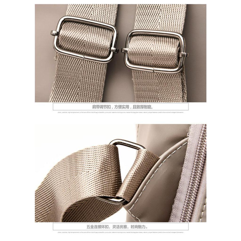 Ba Lô Đeo Vai Vải Nylon Màu Đen / Kaki Thời Trang IELGY