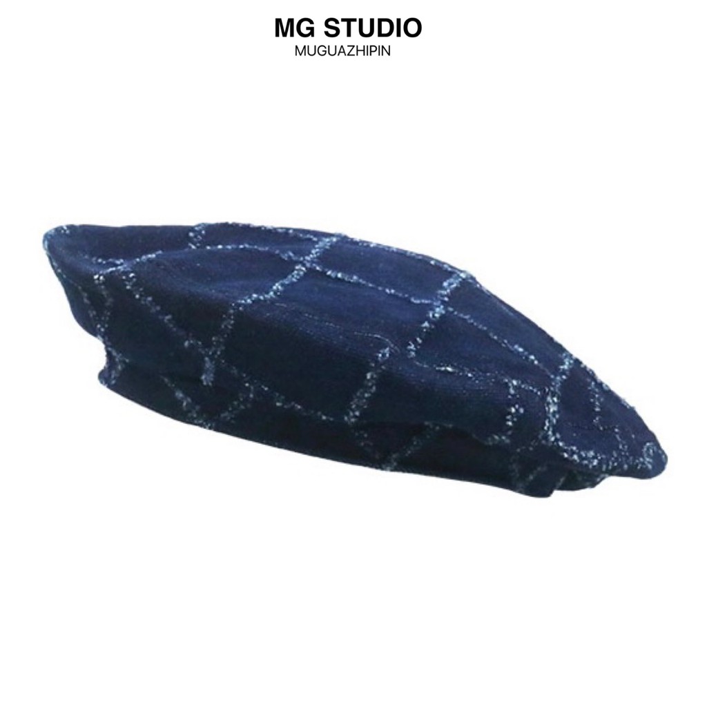 Mũ Beret MG Studio Chất Liệu Denim Thời Trang