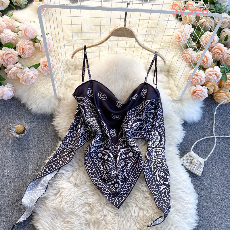 Áo 2 dây dáng ngắn thời trang mùa hè quyến rũ xinh xắn cho nữ