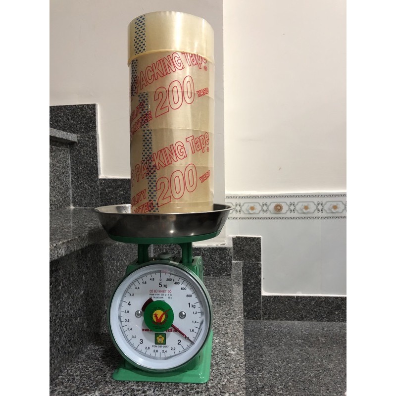 1 CUỘN - BĂNG KEO TRONG - ĐỤC 5CM 200YARD