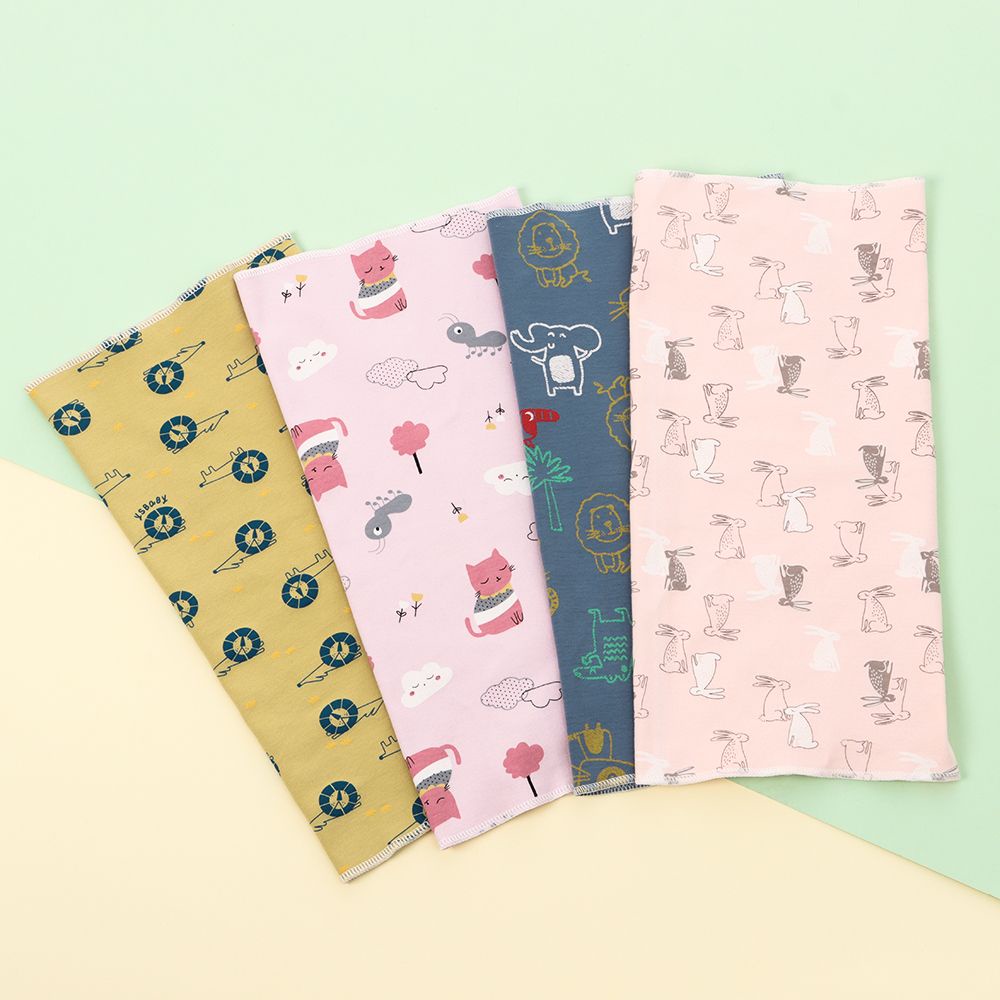 Khăn Choàng Cổ Cotton Họa Tiết Hoạt Hình Nhiều Màu Sắc Cho Bé