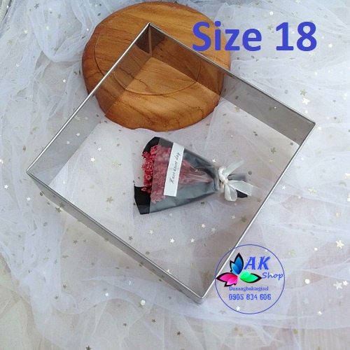 KHUÔN RING MOUSSE VUÔNG SIZE 18