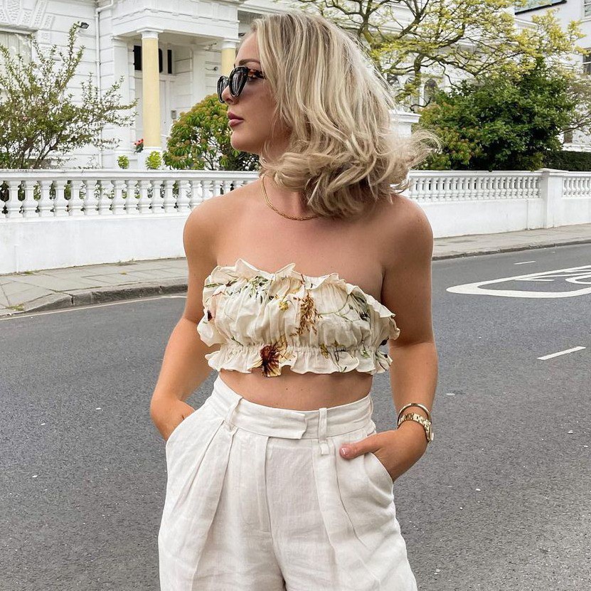 Áo Ống Xếp Ly Cổ Thuyền Phong Cách Âu Mỹ Thời Trang Mùa Hè 2021 Cho Nữ | BigBuy360 - bigbuy360.vn