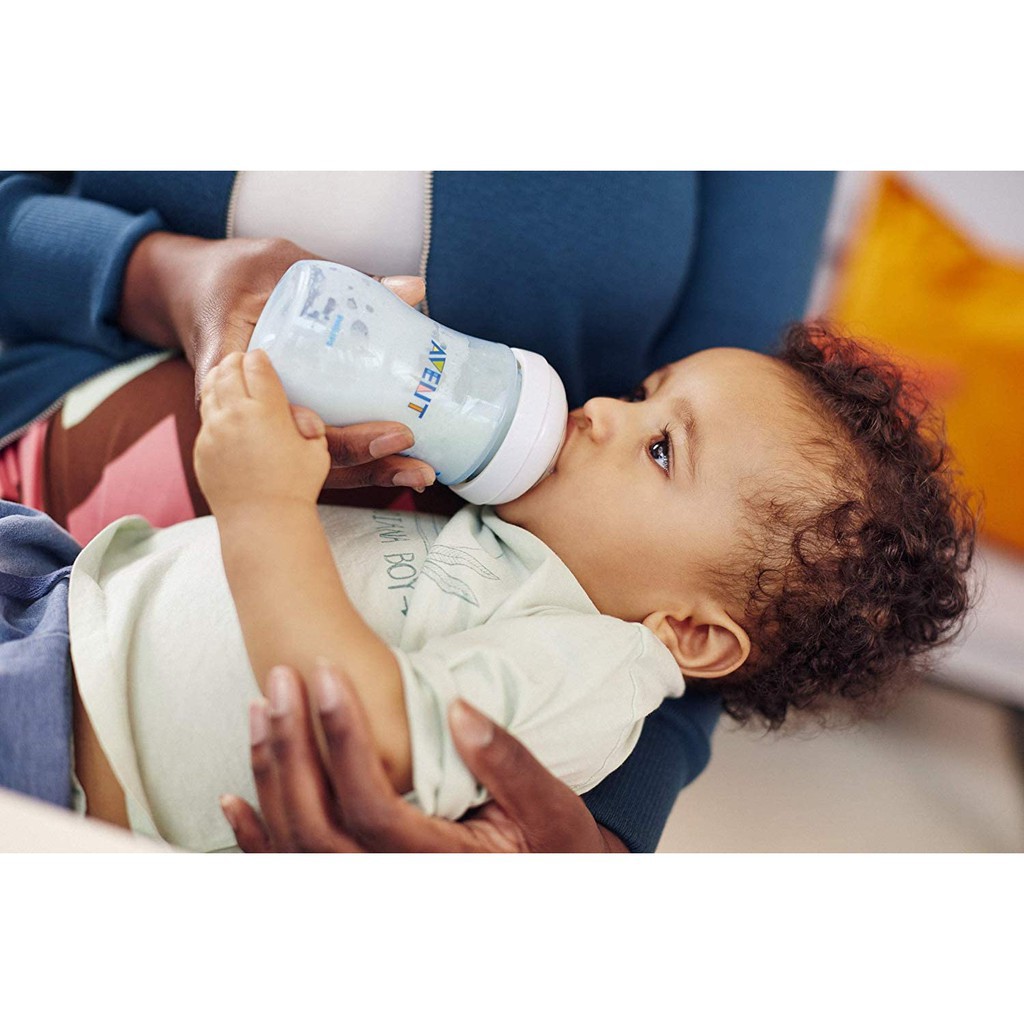 Bộ combo bình sữa 260ml, 125ml, ty ngậm, cọ rửa bình Philips Avent thiết kế tự nhiên SCD290