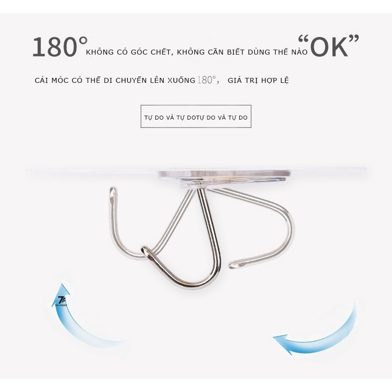 Móc treo đồ dán tường có giác hút tiện lợi cho nhà bếp