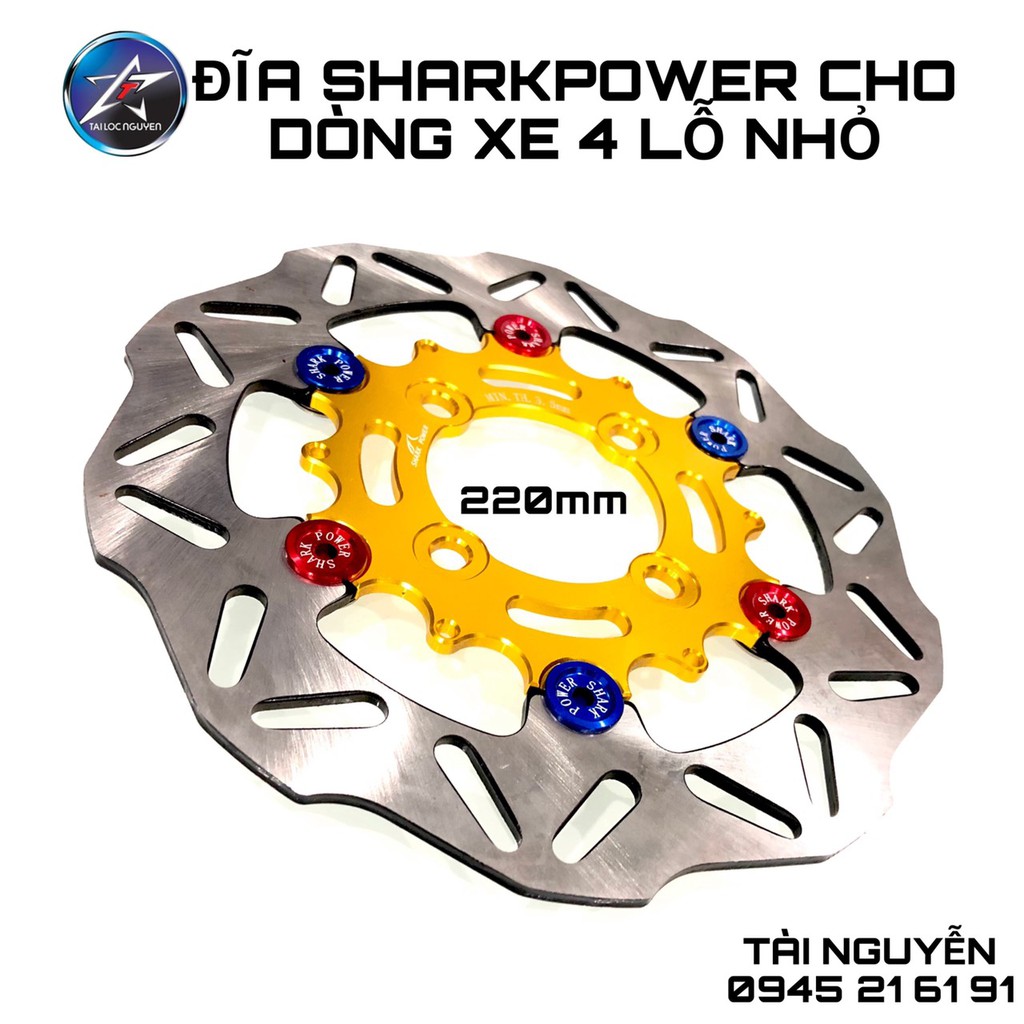 ĐĨA THẮNG SHARKPOWER 220MM CHO DÒNG XE 4 LỖ NHỎ