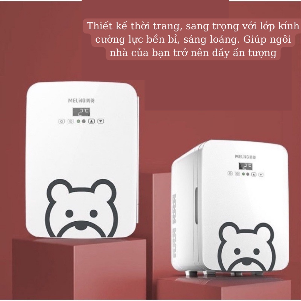 Tủ lạnh mini thông minh dùng cho gia đình và xe ô tô, thường dùng đựng mĩ phẩm, Forher.since1998