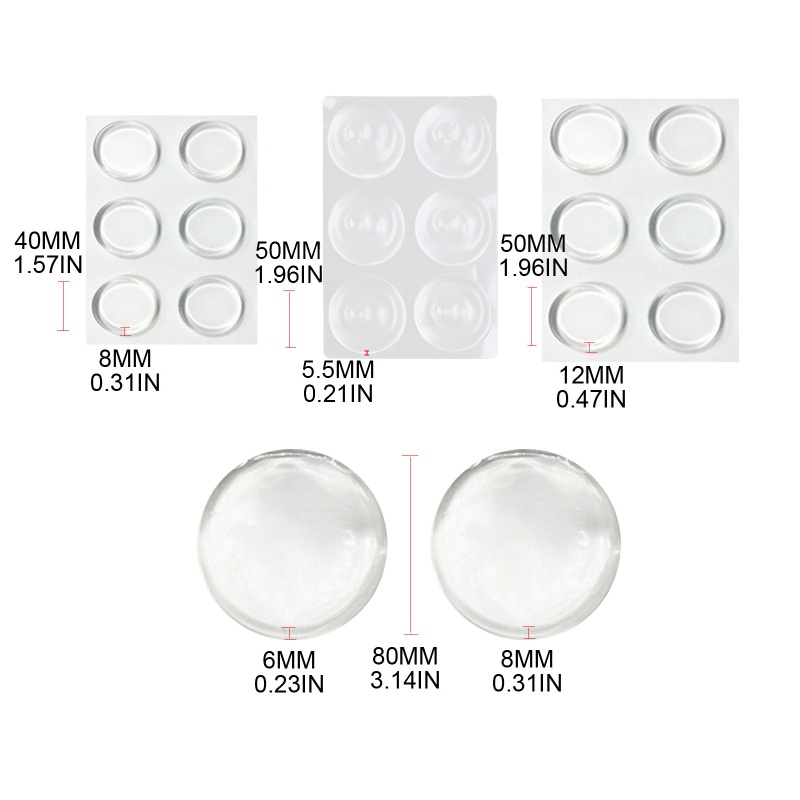 Bộ 1 / 6 Miếng Chặn Cửa Bằng Silicone
