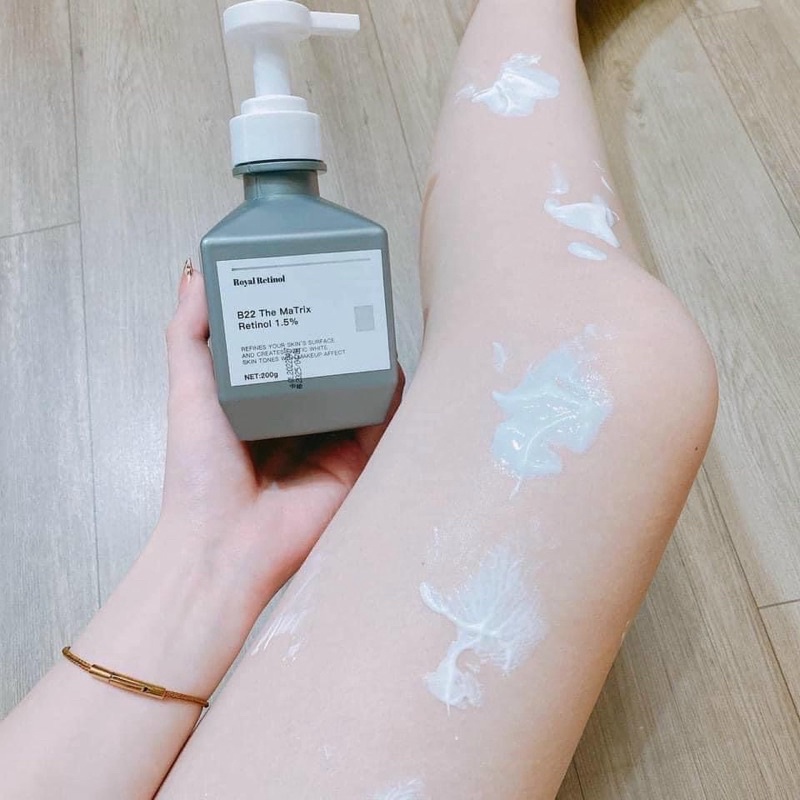 Kem Ủ Trắng Royal Retinol B22 The Matrix Retinol 1.5% Dưỡng Trắng Body Toàn Thân, cấp ẩm, mờ thâm - Chai 200g