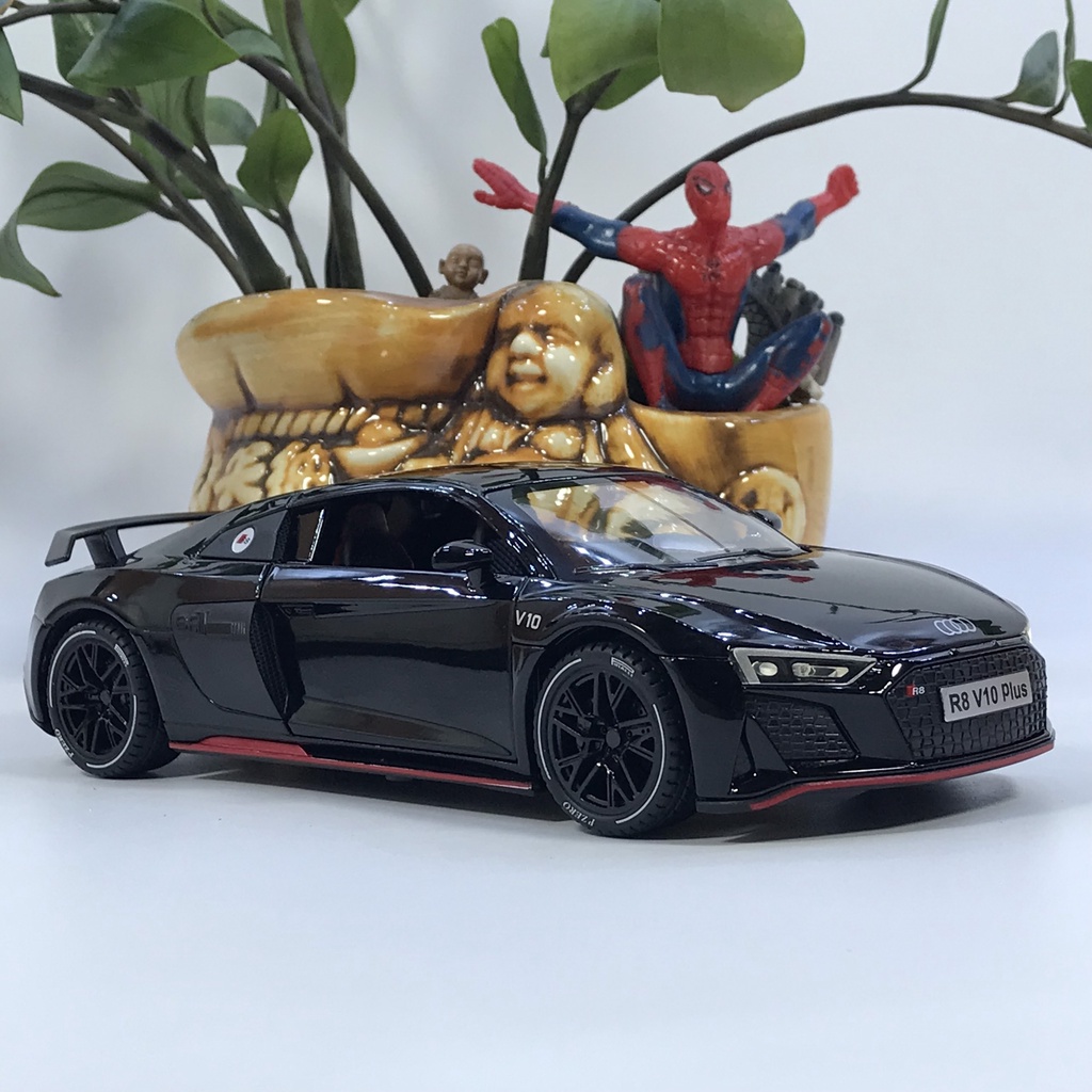 Mô hình xe ô tô Audi R8 V10 Plus tỷ lệ 1:24 siêu xe thể thao mới ra mắt