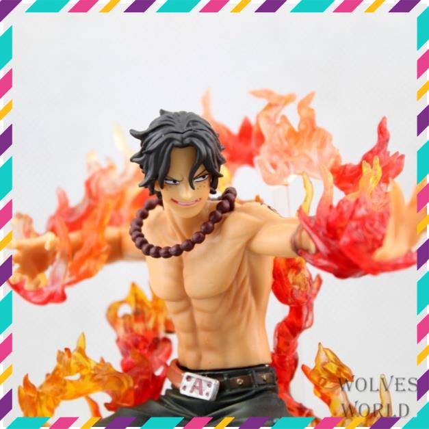 Mô Hình Nhân Vật One Piece , Ace Các Tư Thế Chiến Đấu, Cao 16cm, Full Box - Tượng Mô Hình Figure