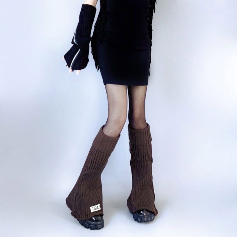 Vớ Dài Dệt Kim In Chữ Phong Cách Gothic Punk Lolita Nhật Bản Giữ Ấm Chân Cho Nữ