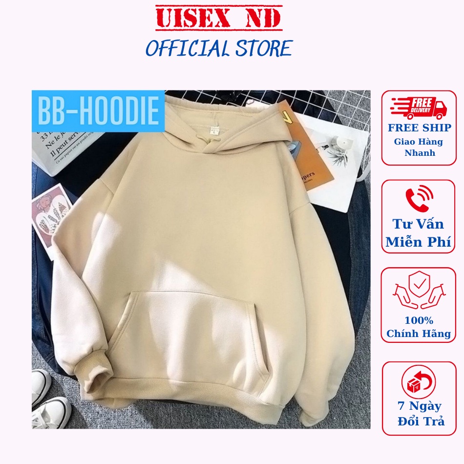 Áo khoác hoodie form rộng nam nữ unisex , Áo hoodie nỉ cotton tàu form rộng giá xưởng