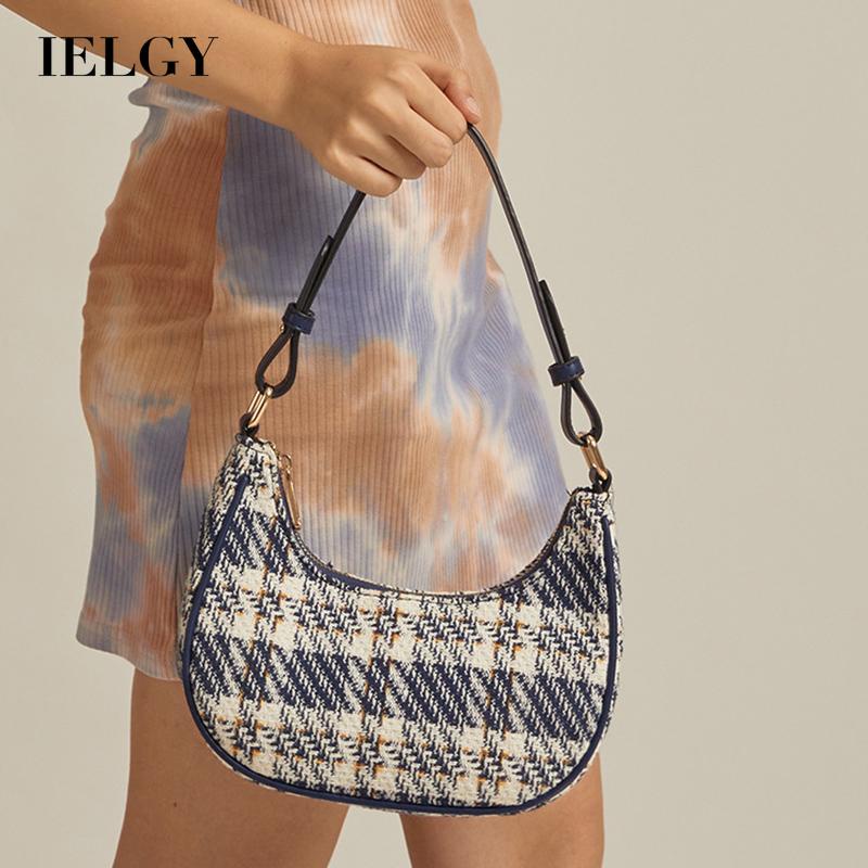 Túi xách IELGY đeo chéo vai thiết kế caro hợp thời trang và linh hoạt cho nữ