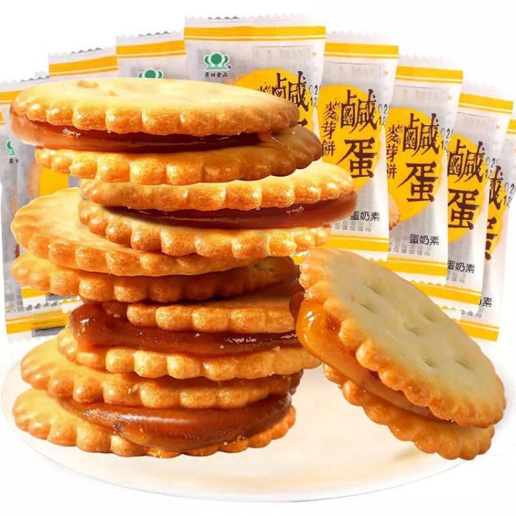 Bánh Quy Trứng Muối Dẻo Đài Loan Gói 180gr