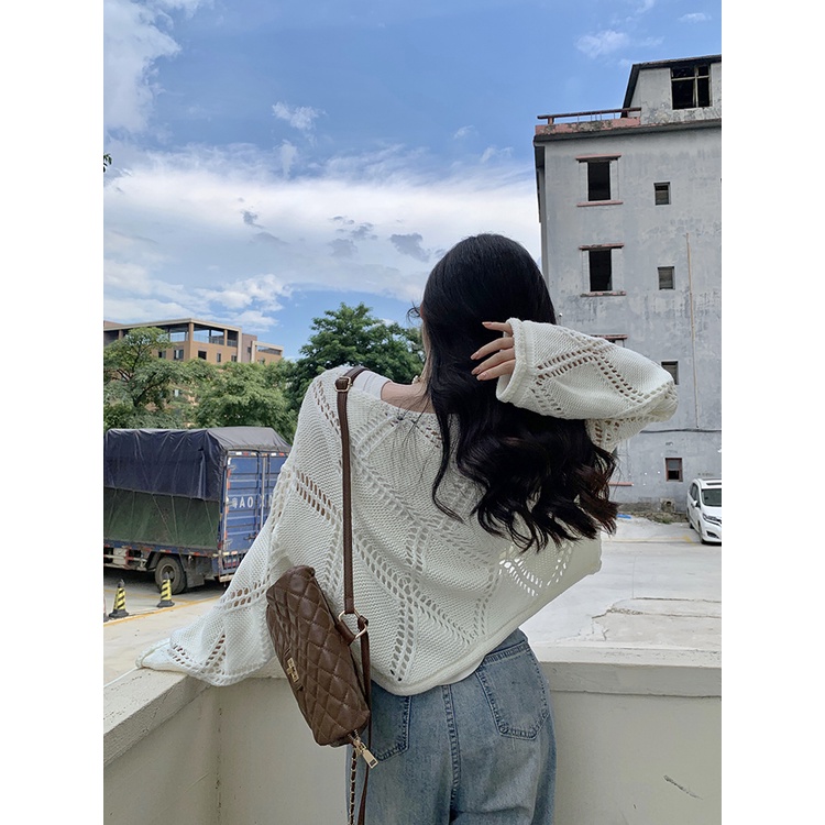 Áo Len Nữ Dài Tay Cổ Chữ V Form Rộng Thời Trang Hàn Mới