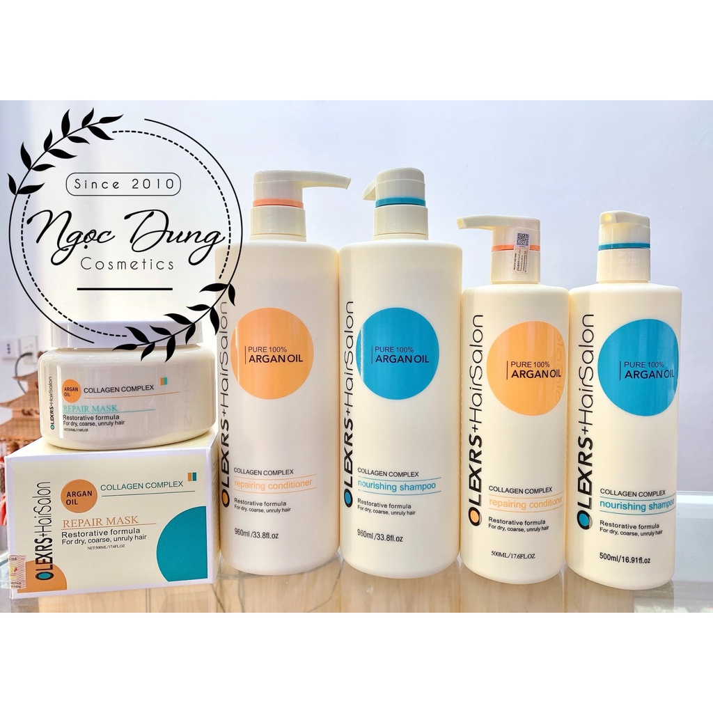 Trọn bộ  𝗗𝗮̂̀𝘂 𝗴𝗼̣̂𝗶 xả - Ủ tóc - Dưỡng tóc 𝗢𝗟𝗘𝗫𝗥𝗦 siêu mềm mượt