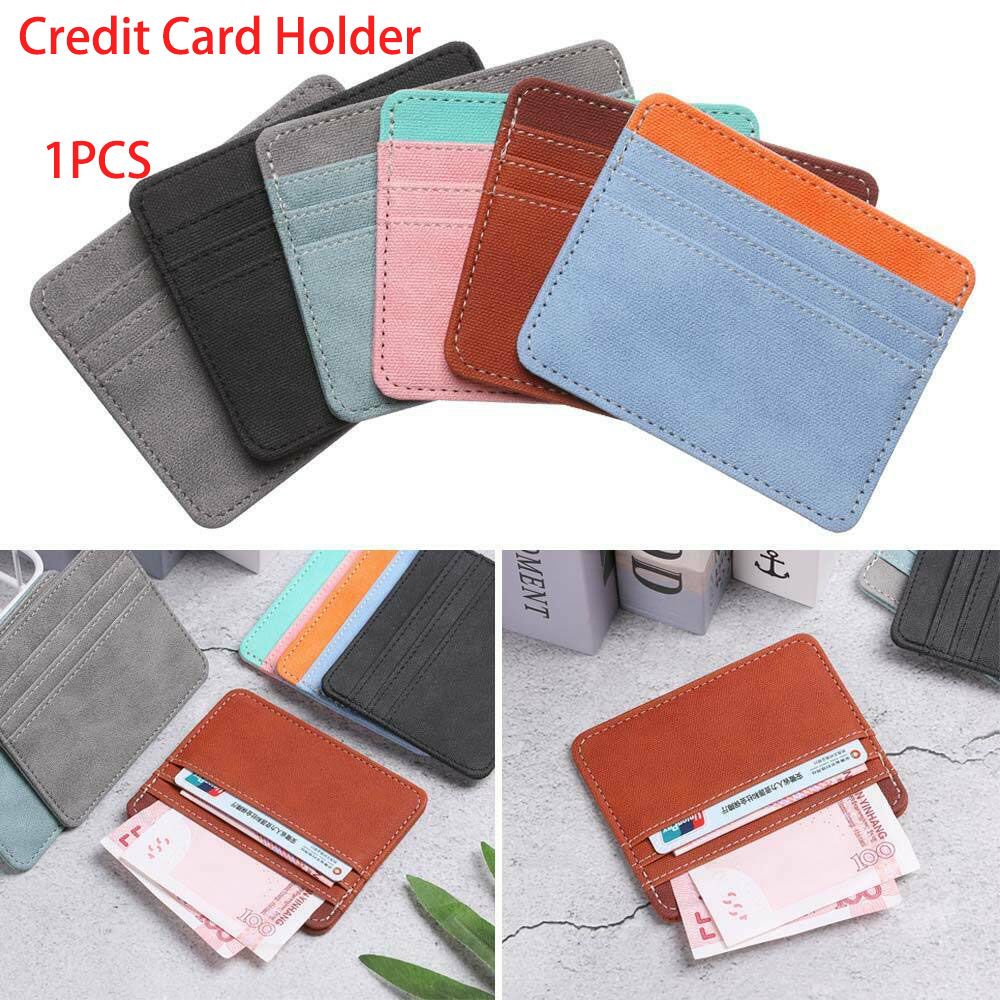 Ví Đựng Thẻ Bằng Da Pu Mỏng Nhỏ Gọn Thời Trang Cho Nam Và Nữ