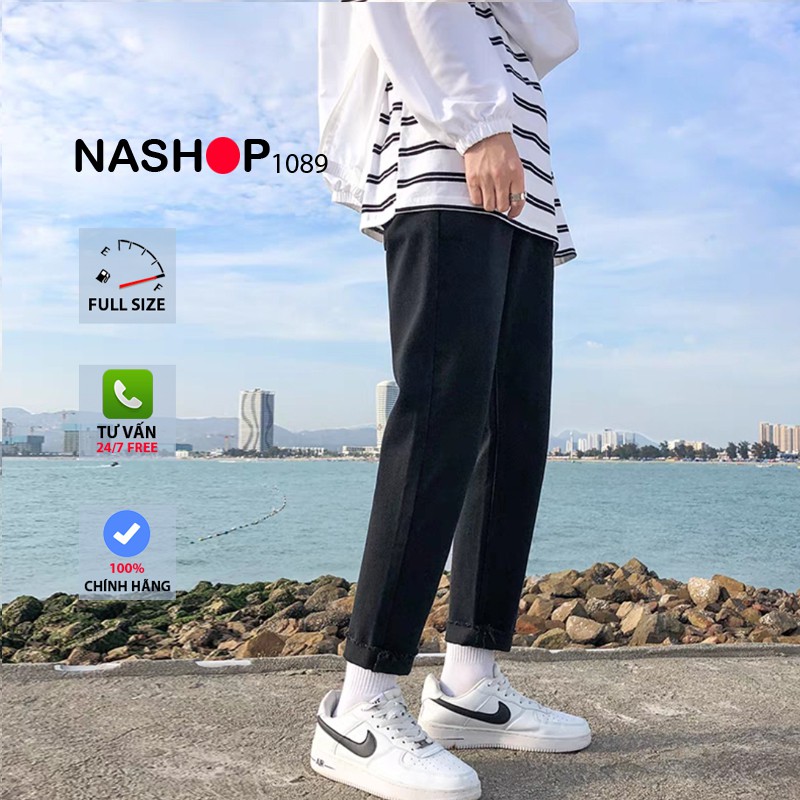 Quần vải jean bò đen baggy nam đẹp hot năm 2021 Nashop 1089 | BigBuy360 - bigbuy360.vn