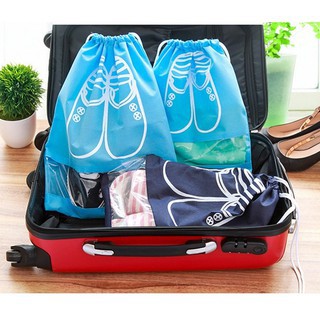 Túi đựng giày chống bụi bẩn vải không dệt chống nước có quai rút túi đựng giày du lịch tiện lợi