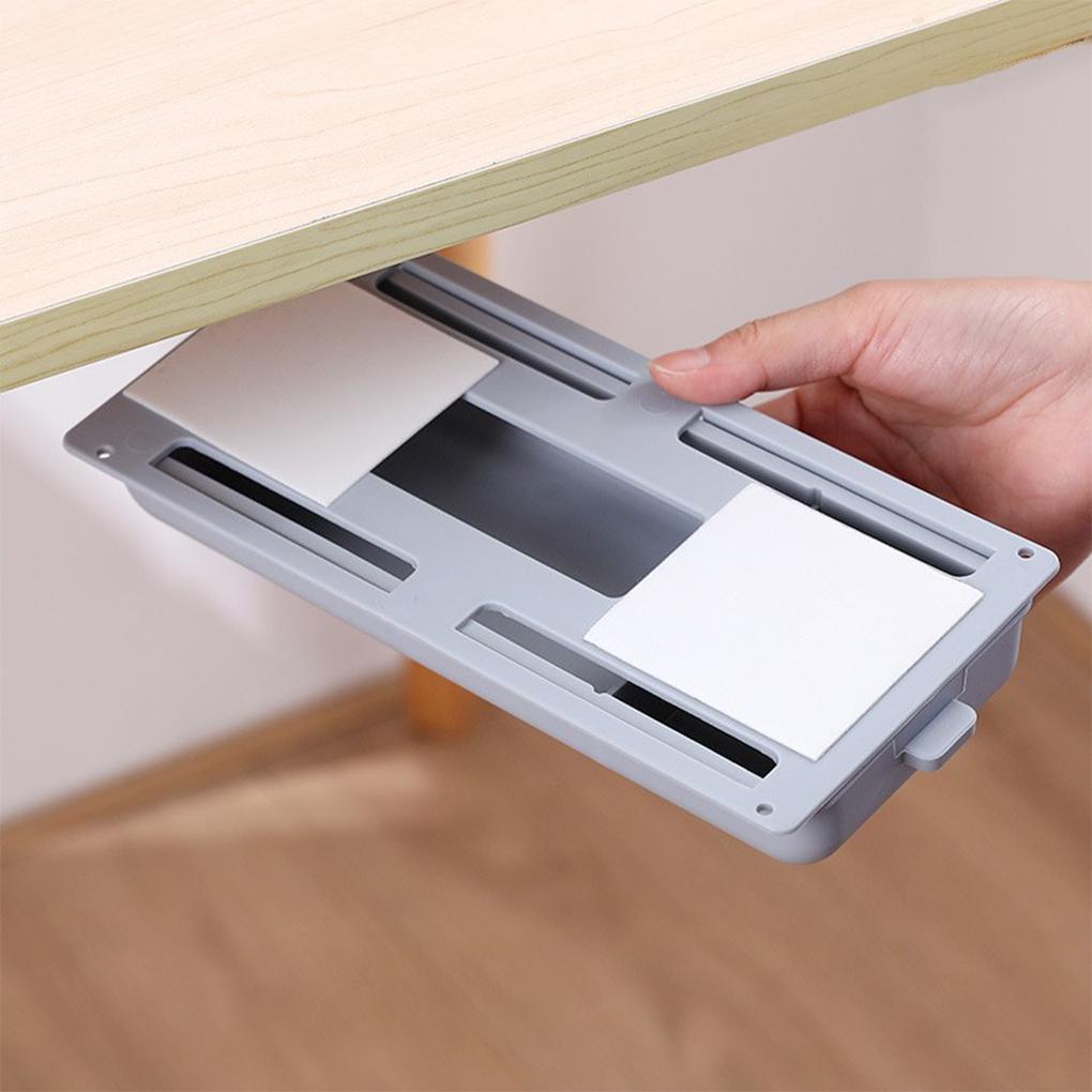 Hộp Đựng Đồ Dùng Bằng Nhựa Tự Dính Để Bàn Không Cần Khoan Tiện Dụng Giá Đỡ