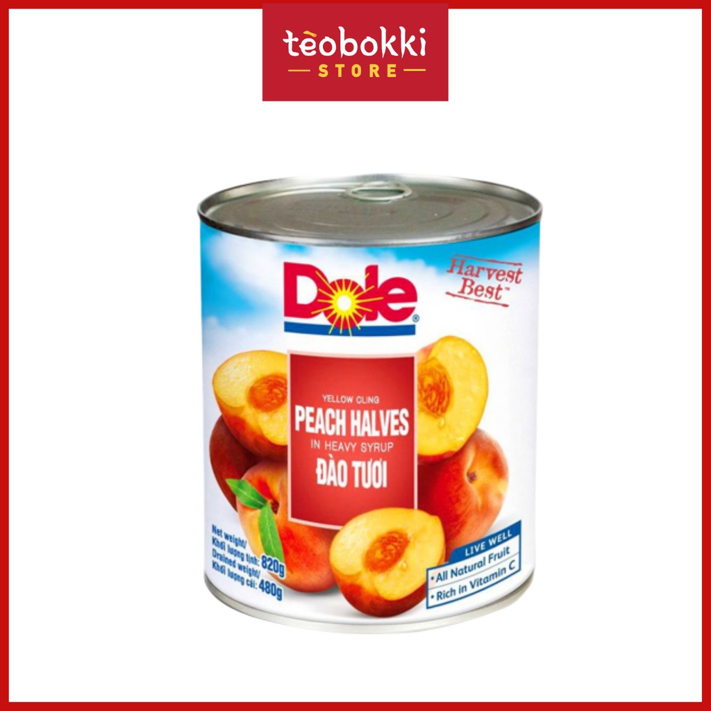 Đào ngâm Dole Hộp 820g