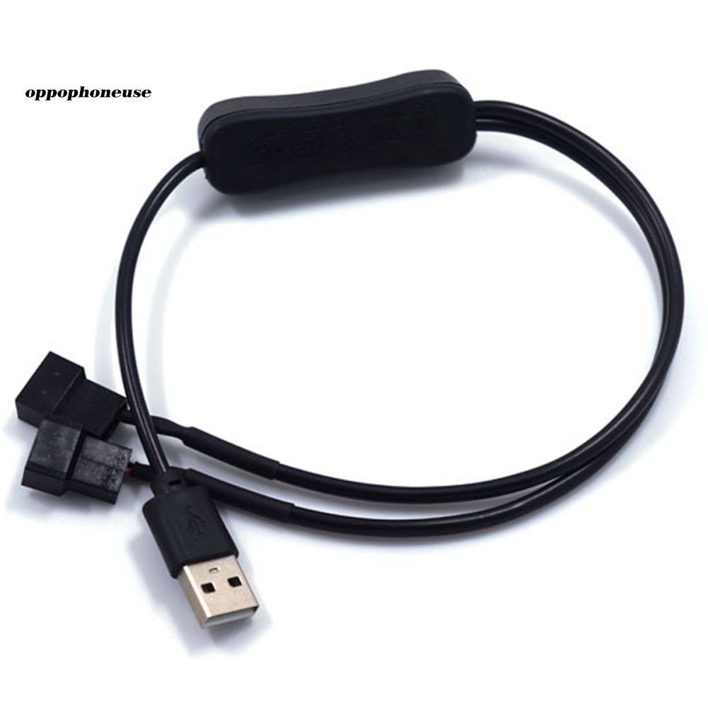 【OPHE】5V 2 Way USB to 4 Pin Adapter Converter Cable PC Computer Fan Connector Cord
