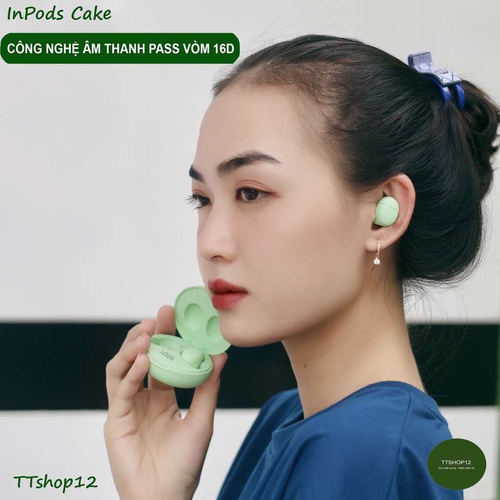 Tai nghe bluetooth In Cake âm thanh vòm 16D Superpass Bluetooth 5.1 cảm biến vân tay tiện lợi chống nước X5