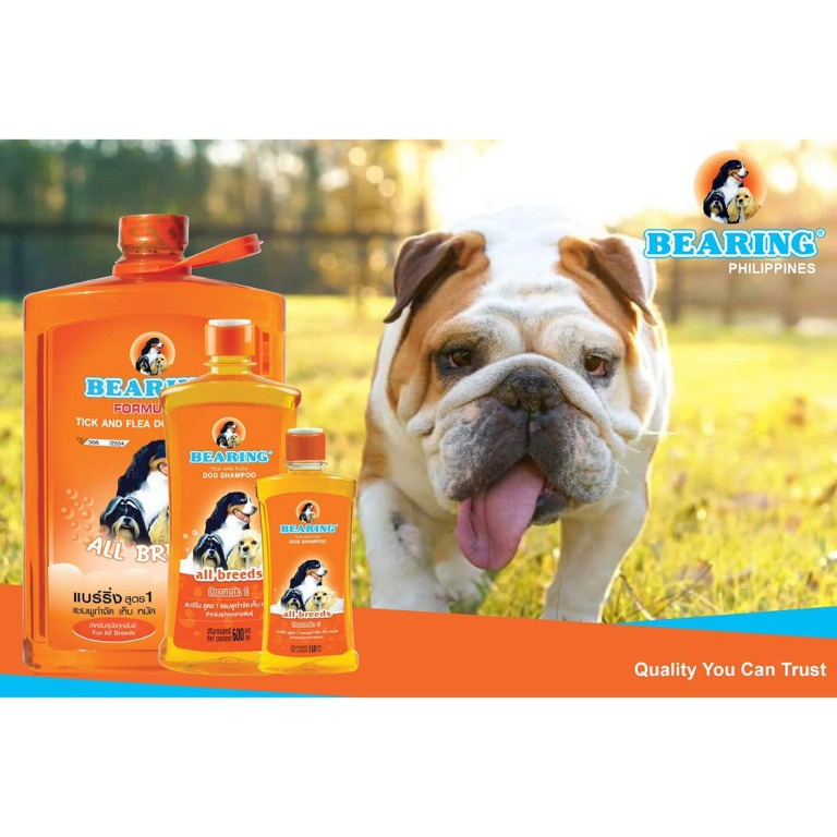 Sữa tắm trị ve, bọ chét cho chó BEARING TICK & FLEA SHAMPOO SMELLY HAIR 600ML