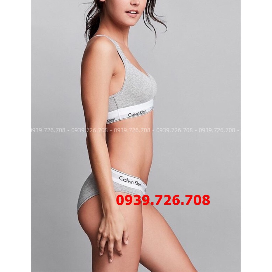 Bộ đồ lót CK ko gọng❤️FREESHIP❤️ Bộ đồ lót.CK cotton chéo lưng không mút - có khe nhét tặng thêm mút mỏng MÀU đen - xám | BigBuy360 - bigbuy360.vn