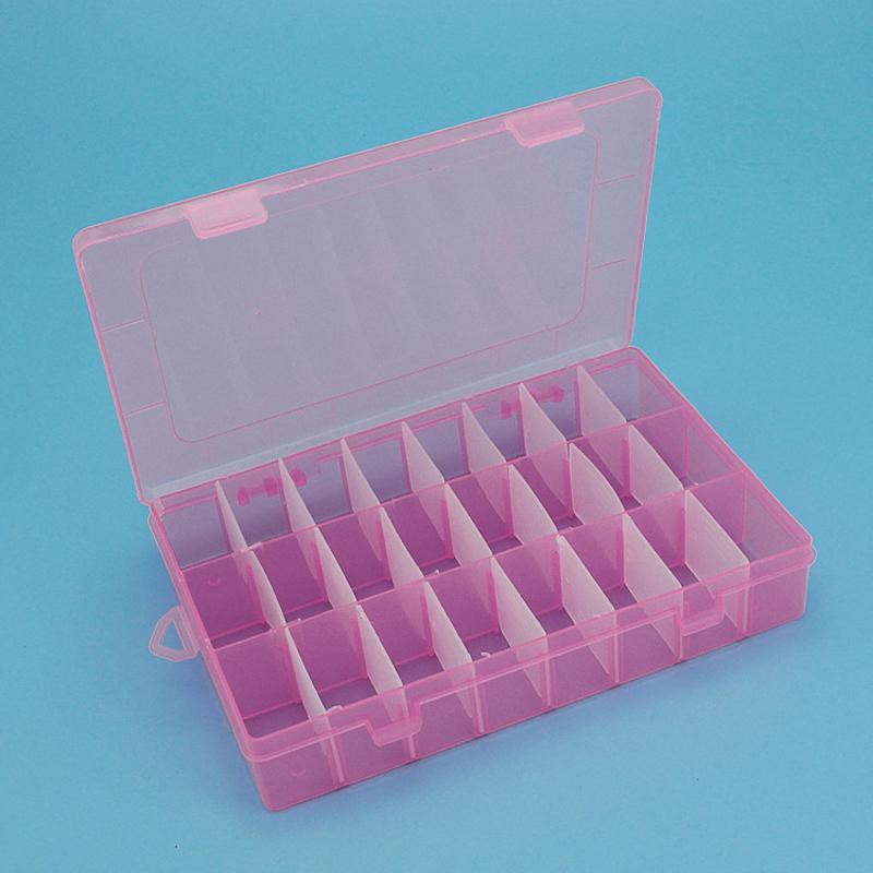 Hộp nhựa 24 ô đựng trang sức tháo gỡ tùy ý