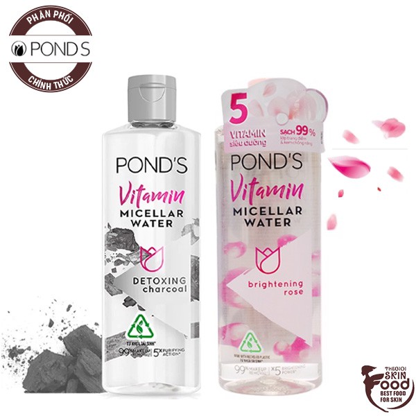Nước Tẩy Trang Sáng Da Chiết Xuất Hoa Hồng POND'S Vitamin Micellar Water 400ml
