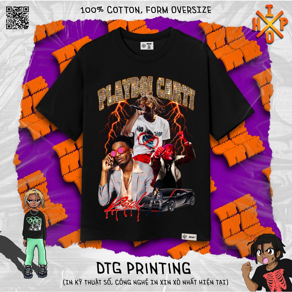 Áo thun ngắn tay oversize PLAYBOI CARTI