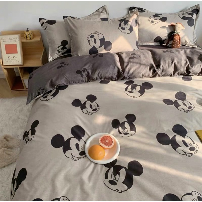 Bộ chăn ga gối cotton da beo Moexu 🍃 cotton 3D poly mềm mịn thoáng mát phù hợp mùa hè tặng kèm vỏ gối ôm