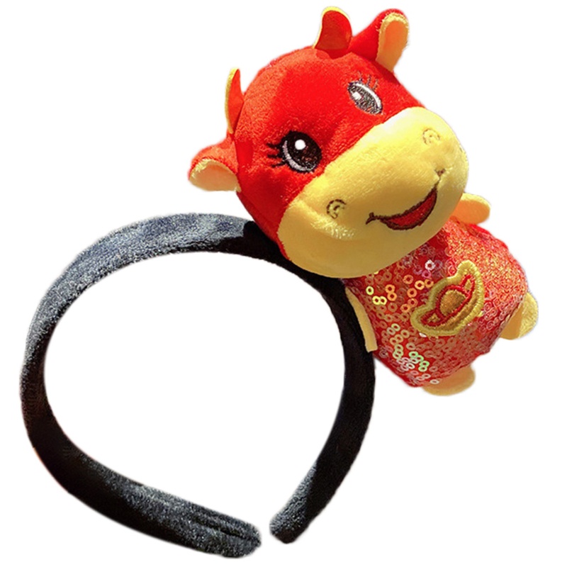 Băng Đô Hình Bò Sữa Hoạt Hình Trung Quốc Vui Nhộn Trang Trí Tiệc