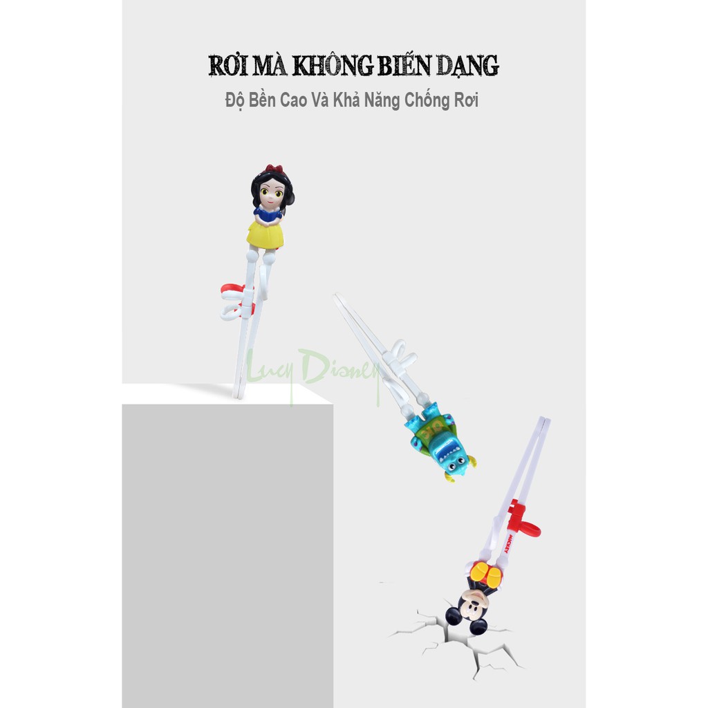 Đũa tập ăn 3D hình Mcqueen, Monster.. - của thương hiệu Disney, có hình thật