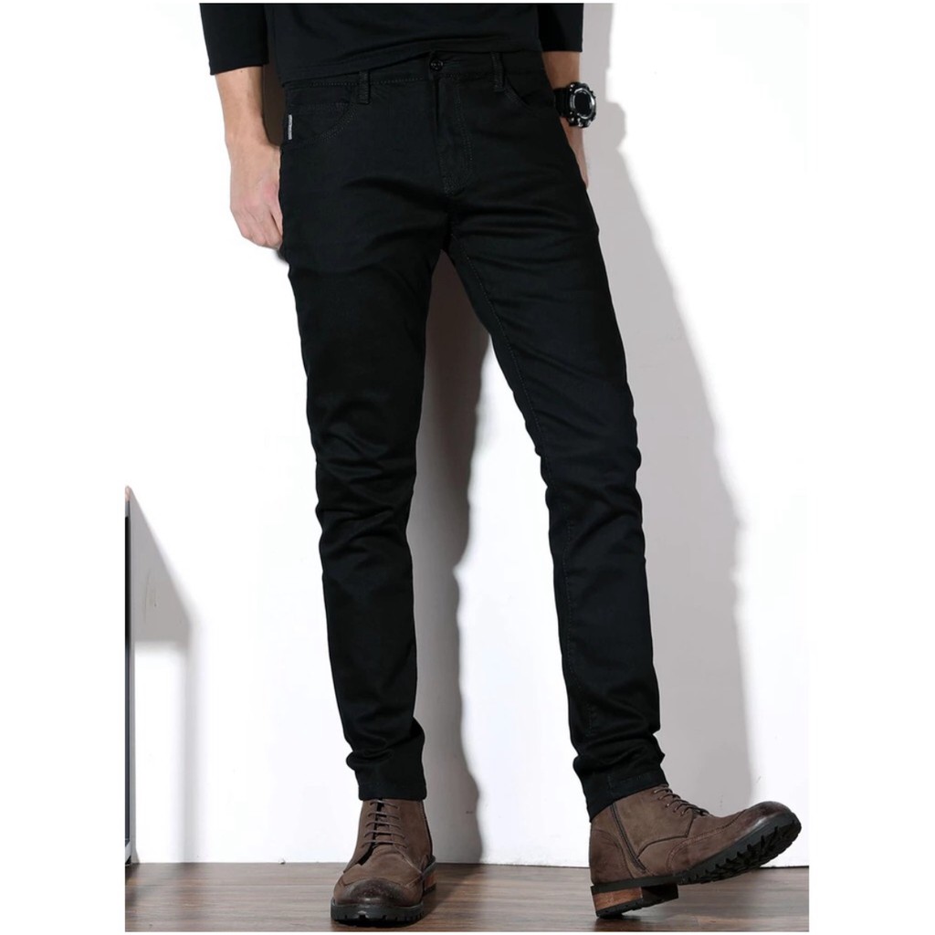 Quần jean nam cáo cấp co giãn 4 chiều hai màu đen và xanh đến từ nhà April 9 | BigBuy360 - bigbuy360.vn