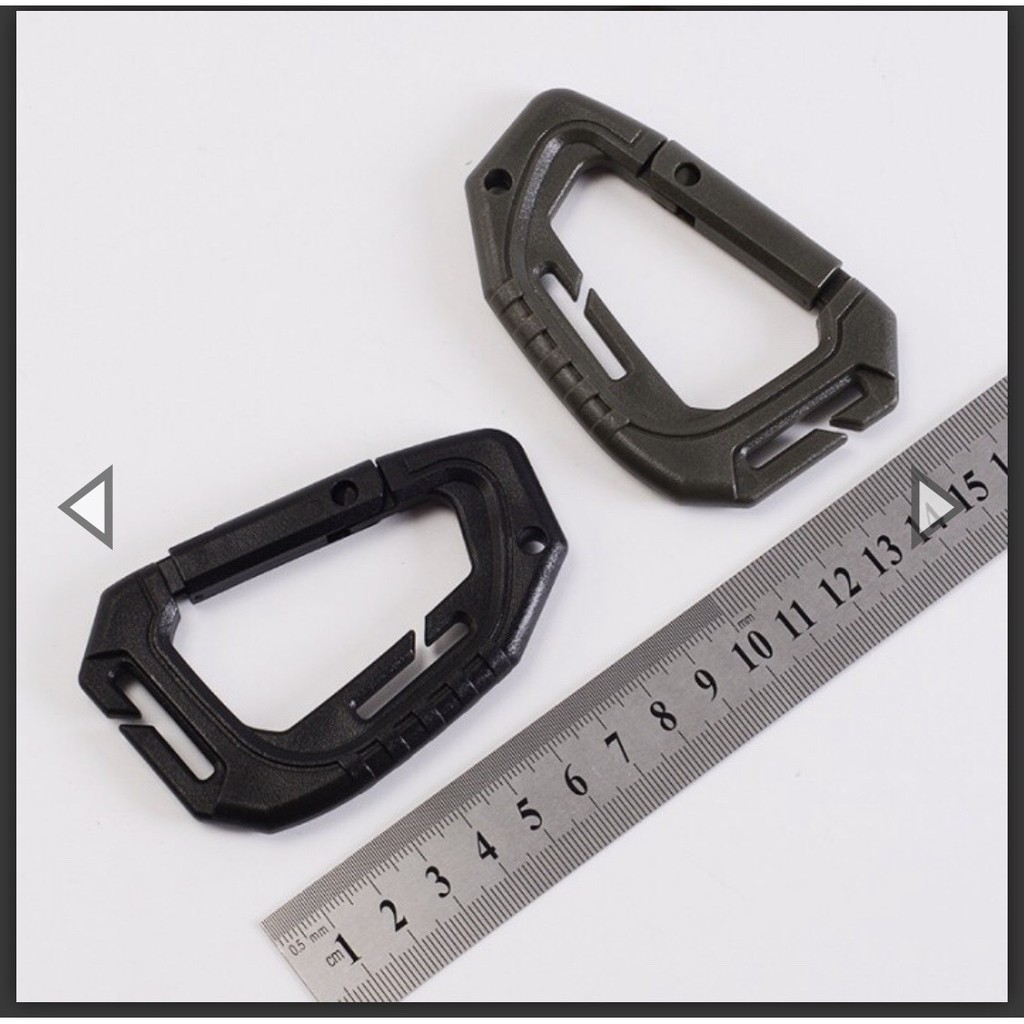 Móc Carabiner Nhựa Siêu Nhẹ EDC Lớn 9mm  móc khóa - móc treo balo - móc treo đồ dã ngoại - dã ngoại