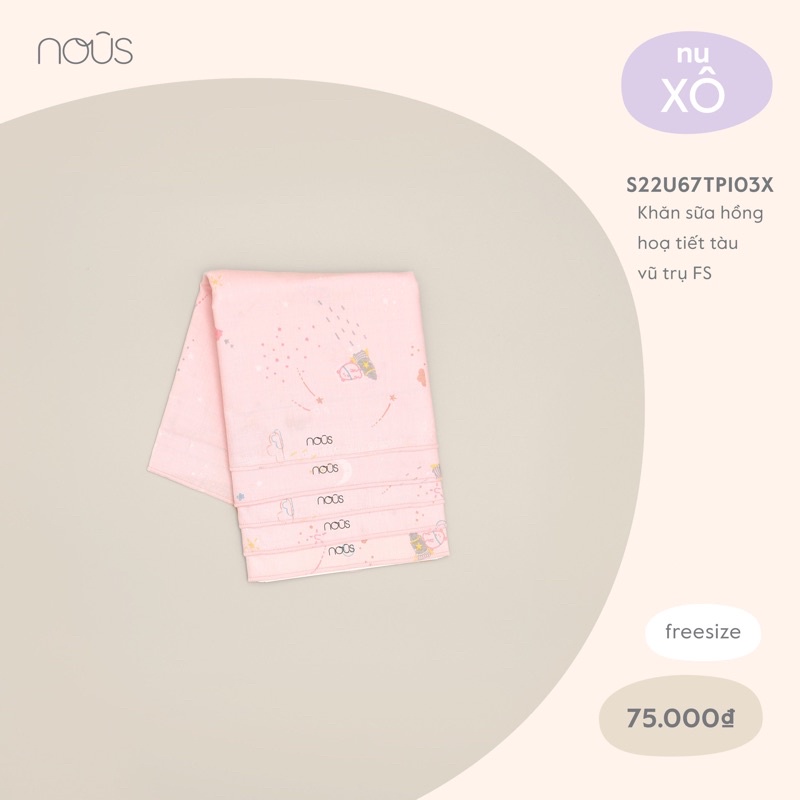 [Nous] Khăn sữa Nous/ Lapome, Set 5 chiếc khích thước 30cm x30cm NOUS- ib nếu cần màu nào ạ