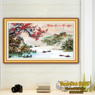 TRANH ĐÍNH ĐÁ PHONG CẢNH THUẬN BUỒM XUÔI GIÓ 100X60CM