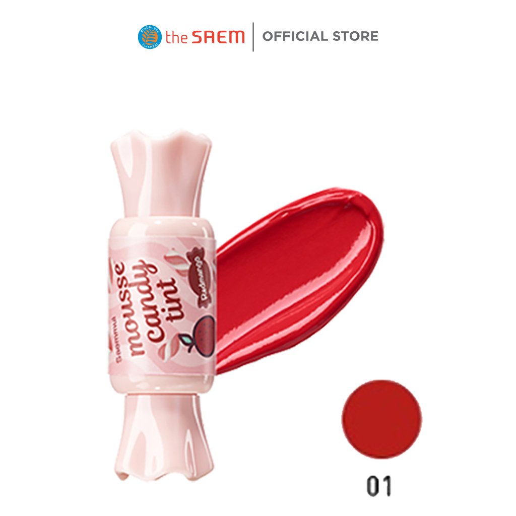 [Gift] Son Tint Viên Kẹo the SAEM Saemmul Mousse Candy Tint 01 Redmango Mousse (8g)