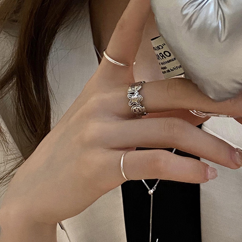 (MớI) Nhẫn Hở NhiềU KiểU DáNg HọA TiếT Xinh XắN